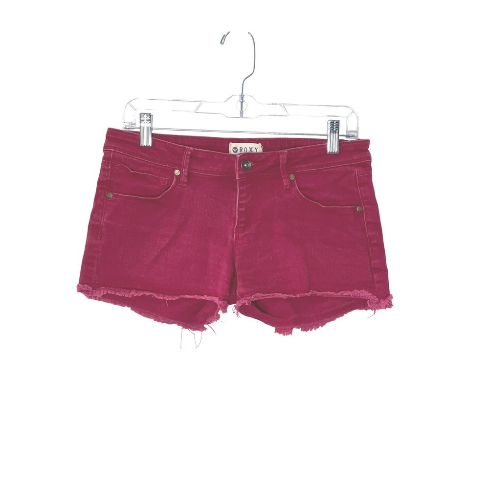 Roxy Cut Off Denim Shorts Raspberry‎ Pink Women's Boho Festival Size28